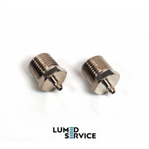 З’єднувач латунь ялинка 2,6 мм з різьбою 1/8 для пневмошлангів у стоматології набір 2 шт