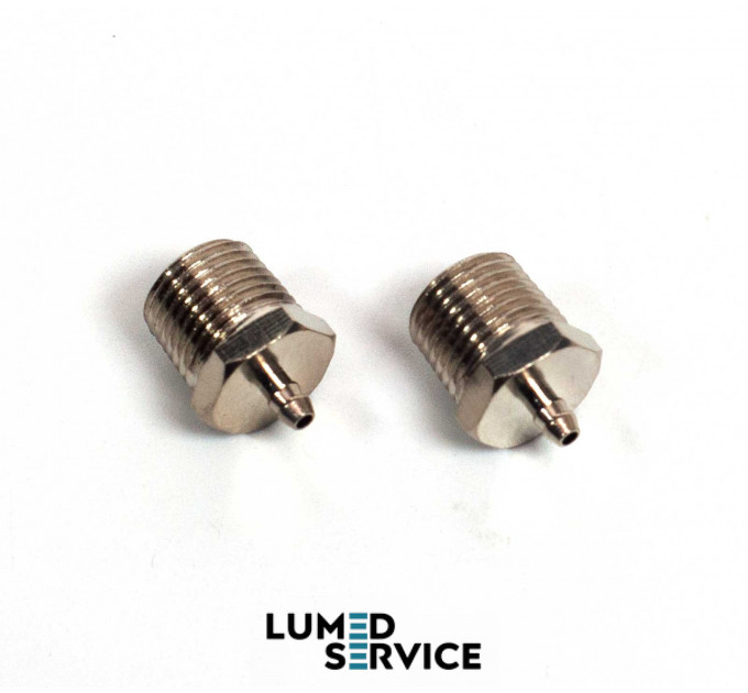 З’єднувач латунь ялинка 2,6 мм з різьбою 1/8 для пневмошлангів у стоматології набір 2 шт