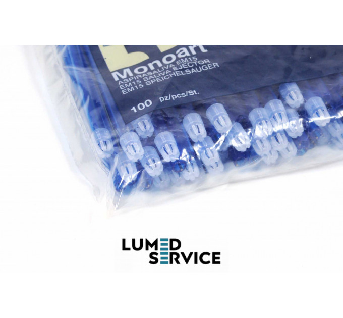 Слиновідсмоктувач Euronda Monoart EM15 150 мм упаковка 100 шт прямі одноразові