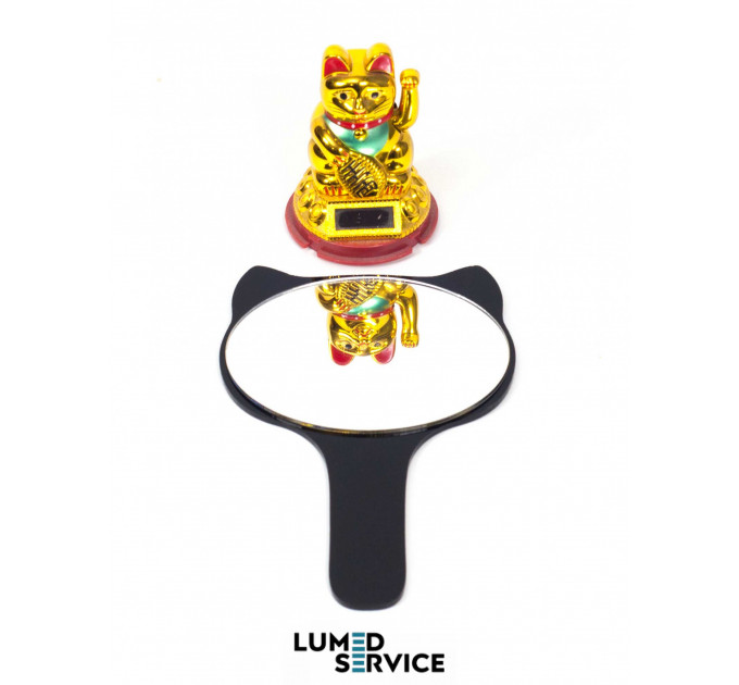 Дзеркало котик чорне акрил оглядове для пацієнта