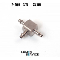 Трійник штуцерний металевий 1/16 (≈2,3 мм) для пневмоліній стоматологічних установок DCI 0951