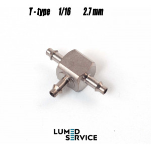 Трійник штуцерний металевий 1/16 (≈2,3 мм) для пневмоліній стоматологічних установок DCI 0951