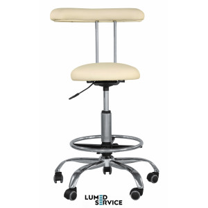 Стілець А04 висота 57-72 см з кільцем для асистента та стоматолога