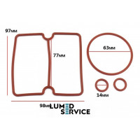 Комплект прокладок 1100Вт для голівки безмасляного компресора