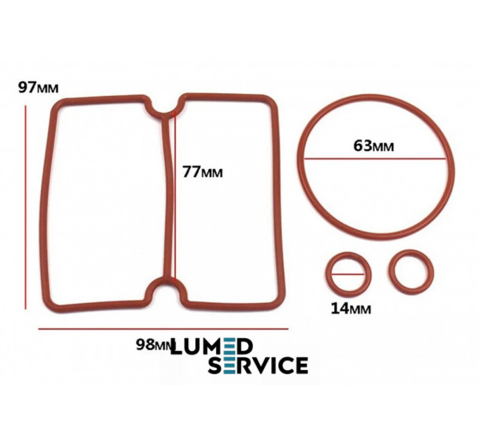 Комплект прокладок 1100Вт для голівки безмасляного компресора