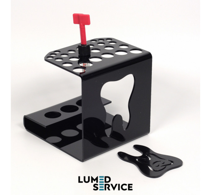 Підставка 25 шприців +3 баночки чорна для стоматологічних фотополімерних композитів