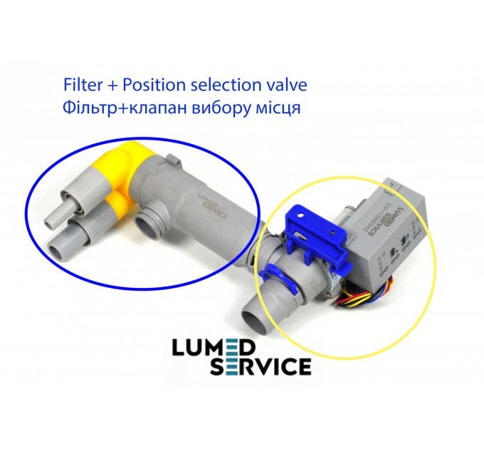 Фільтр пилососа 17мм та слиновідсмоктувача 10мм спарений круглий для стоматологічної установки