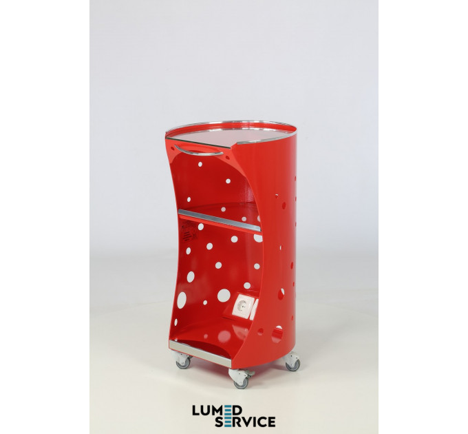 Столик Panmed ПАНОК 4 зі склом 45*46 см овальный для стоматологічного кабінету