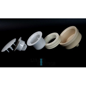 Фланець плювальниці зі зливним колектором злив донизу для стоматологічної установки