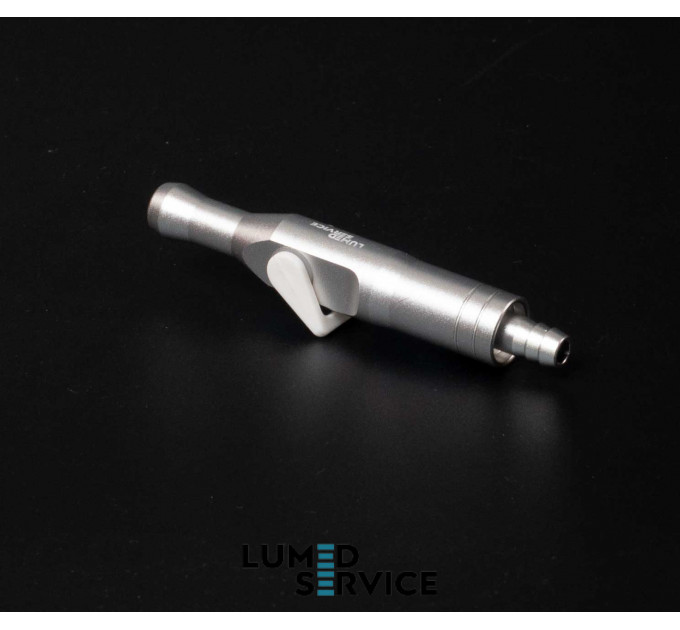 Накінечник слинотяга метал з краном на шланг 6,0 мм для стоматологічної установки подовжений