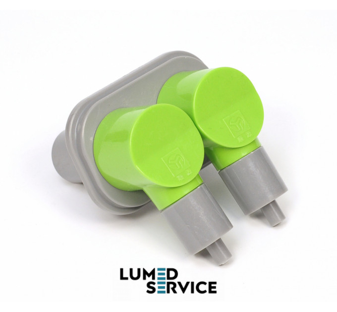 Фільтр пилососа 8мм та слиновідсмоктувача 8мм спарений з прямокутним фланцем для стоматологічної установки