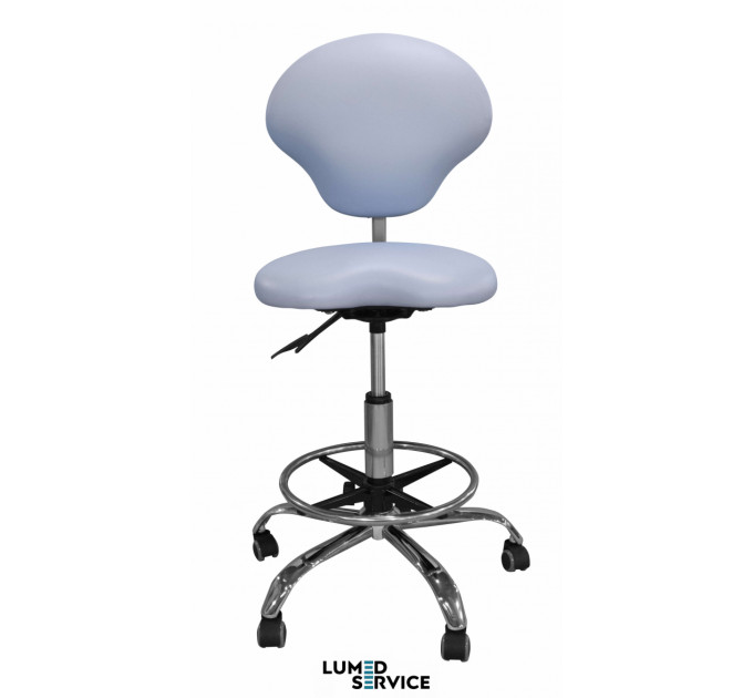 Стілець S04 висота 57-72 см з кільцем для асистента та стоматолога
