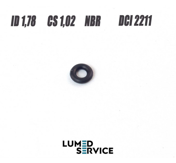 Кільце ущільнювальне 1,78×1,02 мм NBR (аналог DCI 2211) для стоматологічного обладнання