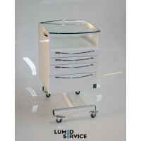 Столик Panmed ПАНОК-СОЛО 400 long з полицею 12.1 -12.6 40*40 см для стоматологічного кабінету