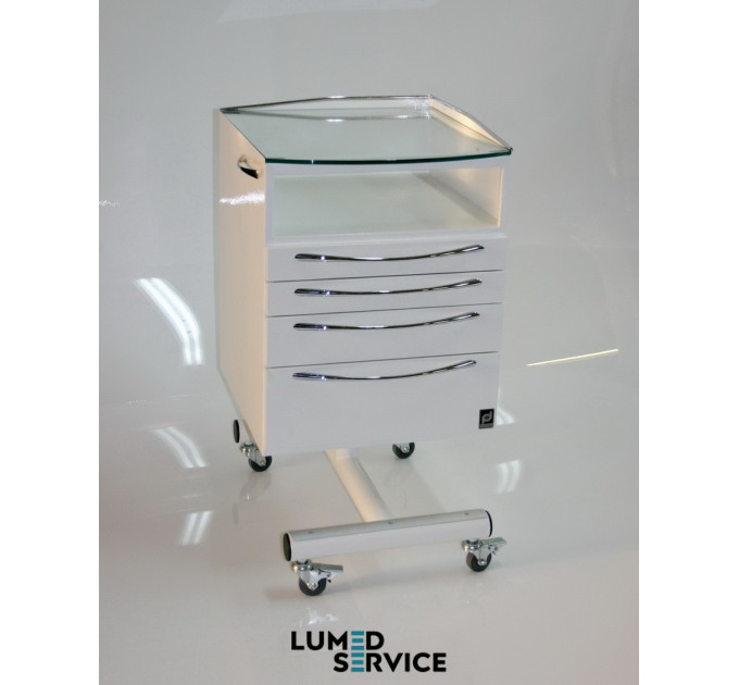 Столик Panmed ПАНОК-СОЛО 400 long з полицею 12.1 -12.6 40*40 см для стоматологічного кабінету