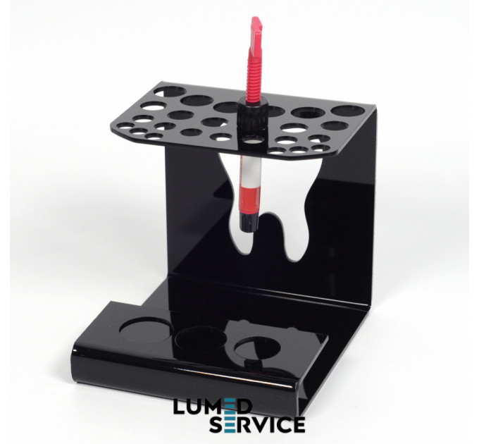 Підставка 25 шприців +3 баночки чорна для стоматологічних фотополімерних композитів