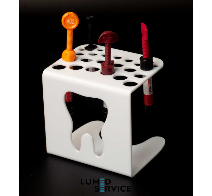 Підставка 25 шприців біла для стоматологічних фотополімерних композитів