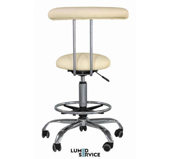 Стілець А04 висота 57-72 см з кільцем для асистента та стоматолога