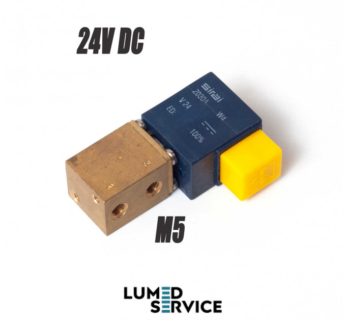 Клапан електромагнітний 24 В DC M5 триходовий для стоматологічної установки