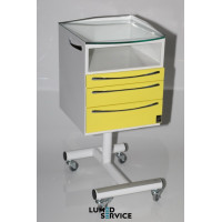 Столик Panmed ПАНОК-СОЛО 400 long з полицею 6.1-6.6 40*40 см для стоматологічного кабінету