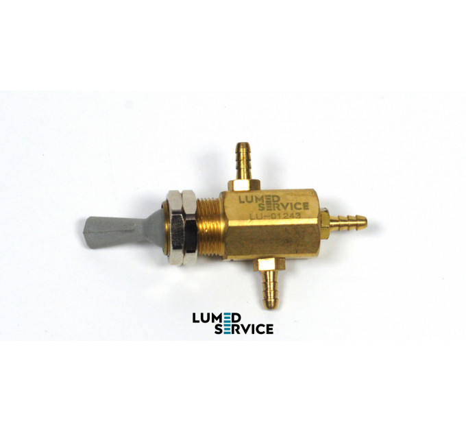 Перемикач З фіксацією 3-ходовий без скидання штуцера 3 мм для стоматологічної установки