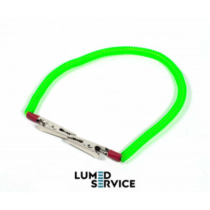 Затискач спіральний пластиковий для серветок нагрудних зелений