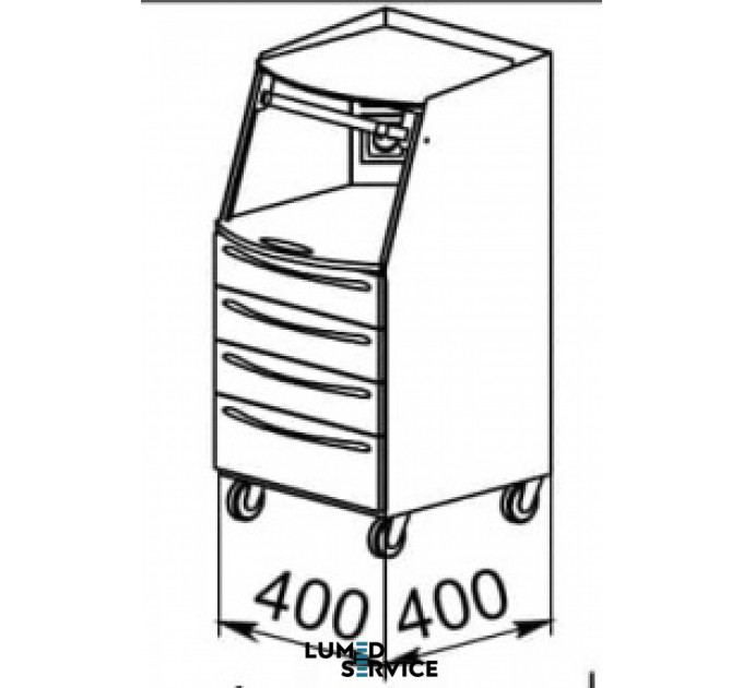 Тумба мобільна Panmed Master Shimma 40х40 см для стоматологічного кабінету