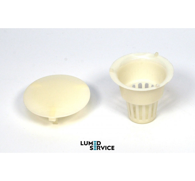 Сітка плювальниці глибина 45 мм діаметр 37 мм з пластиковою кришкою  для стоматологічної установки