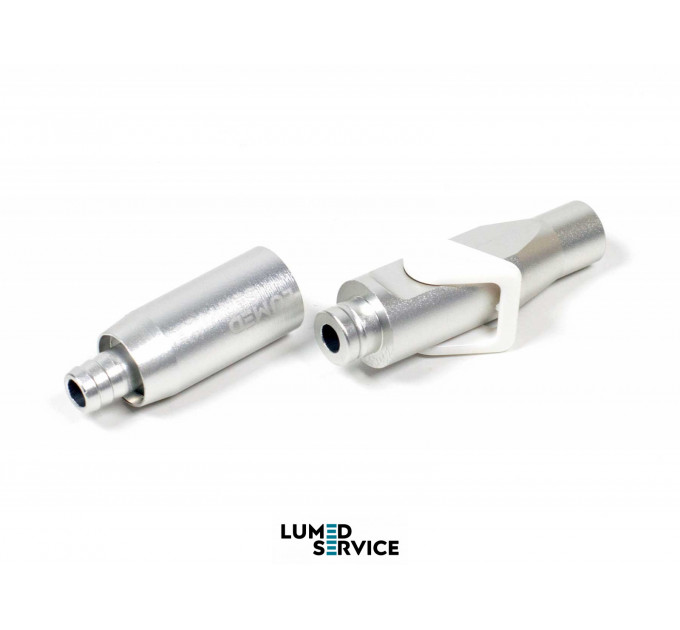 Накінечник слинотяга  метал з краном на шланг 6,0 мм для стоматологічної установки