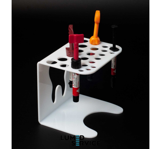 Підставка 25 шприців біла для стоматологічних фотополімерних композитів
