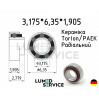 3,175*6,35*1,905 внутрішнє кільце 2,779 сепаратор виступає Кераміка/ сепаратор Torlon/ Німеччина/ підшипник для підвищуючих стоматологічних наконечників KAVO 25 LPA