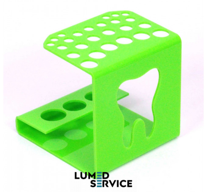 Підставка 25 шприців +3 баночки зелена для стоматологічних фотополімерних композитів