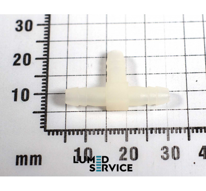 З’єднувач пластик трійник 5 мм для пневмошлангів у стоматологічних установках упаковка 5 шт