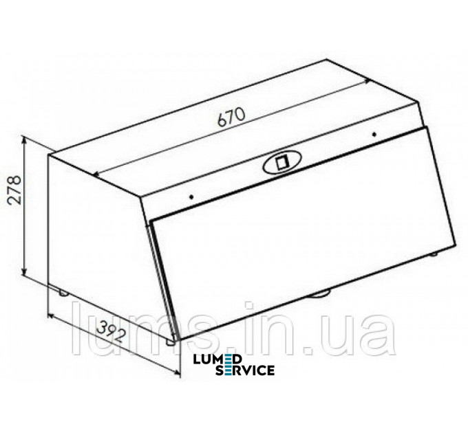 Камера ПАНМЕД-5С 670 мм кришка скло для зберігання стерильного інструменту