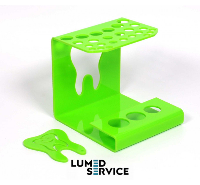 Підставка 25 шприців +3 баночки зелена для стоматологічних фотополімерних композитів