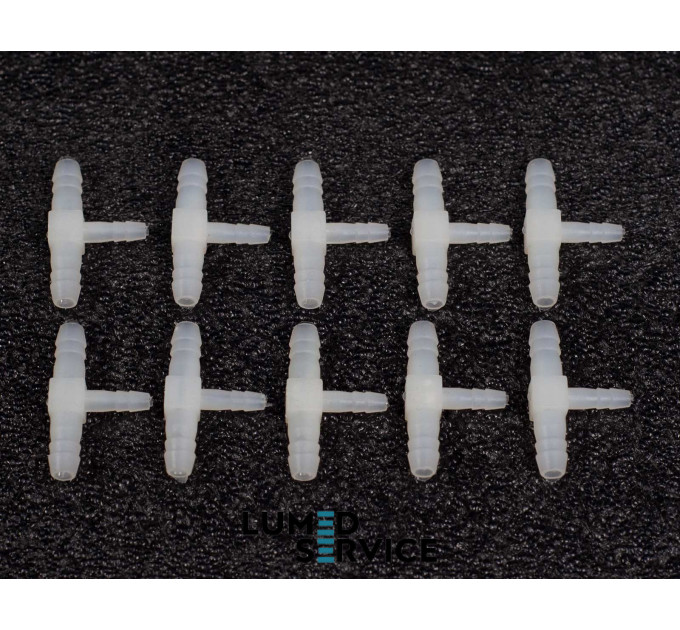З’єднувач пластик трійник 5*3*5 мм для пневмошлангів у стоматологічних установках упаковка 10 шт