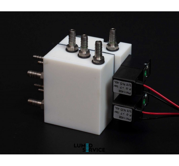 Блок пневматичних клапанів Chirana на 2 інструменти для стоматологічної установки 