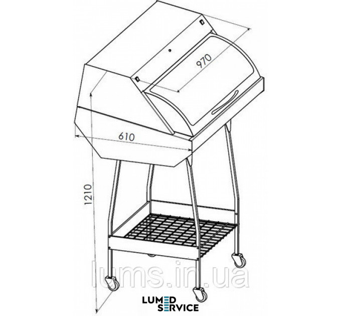 Камера ПАНМЕД-1Б 970 мм кришка скло для зберігання стерильного інструменту