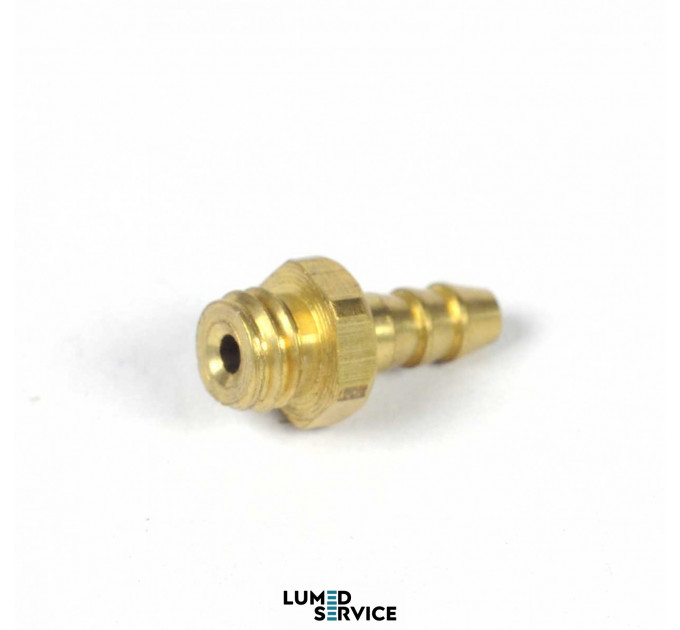 З’єднувач ялинка латунь 3 мм з різьбою М5 для пневмошлангів у стоматологічних установках